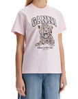 Ganni - Leopard Print T-Shirt With