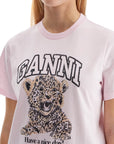 Ganni - Leopard Print T-Shirt With