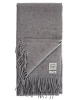 Toteme - Light Grey Melange Rws Virgin Wool Scarf With Fringes