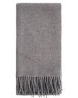 Toteme - Light Grey Melange Rws Virgin Wool Scarf With Fringes