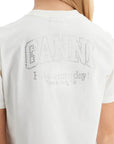 Ganni - 'Logo Rhinestone T-Shirt