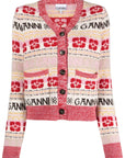 Ganni - Logo Wool Mix Cardigan