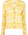 Ganni - Logo Wool Mix Cardigan