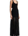 Toteme - Long Black Evening Sleeveless Dress With Wide Neckline