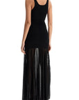 Toteme - Long Black Evening Sleeveless Dress With Wide Neckline