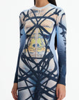 Y Project - Long Bondage Print Dress