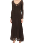 Tom Ford - Long Knitted Lurex Perforated Dress