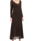 Tom Ford - Long Knitted Lurex Perforated Dress