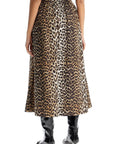 Ganni - Long Leopard Print Maxi Skirt