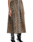 Ganni - Long Leopard Print Maxi Skirt