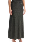 Ganni - Long Lurex Knit Skirt