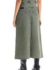 Ganni - Long Overdyed Denim Maxi Skirt