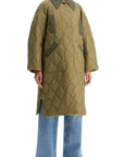 Ganni - Long Quilted Padded Coat