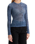 Ganni - Long-Sleeved Denim Effect Top For