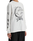 Ganni - Long-Sleeved T-Shirt With Graphic Print