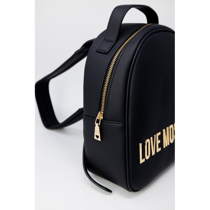 Love Moschino Logo Lettering Small Backpack Black - Princess Attitude