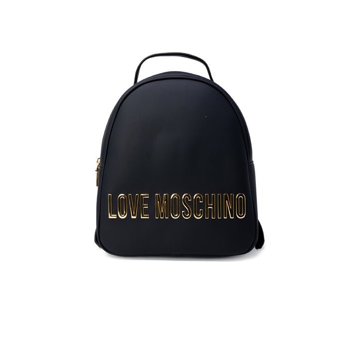 Love Moschino Logo Lettering Small Backpack Black - Princess Attitude