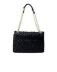 Love Moschino Logo Plaque Quilted Shoulder Bag Black - Princess Attitude