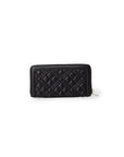 Love Moschino Logo Plaque Zip Around Wallet Black - Princess Attitude