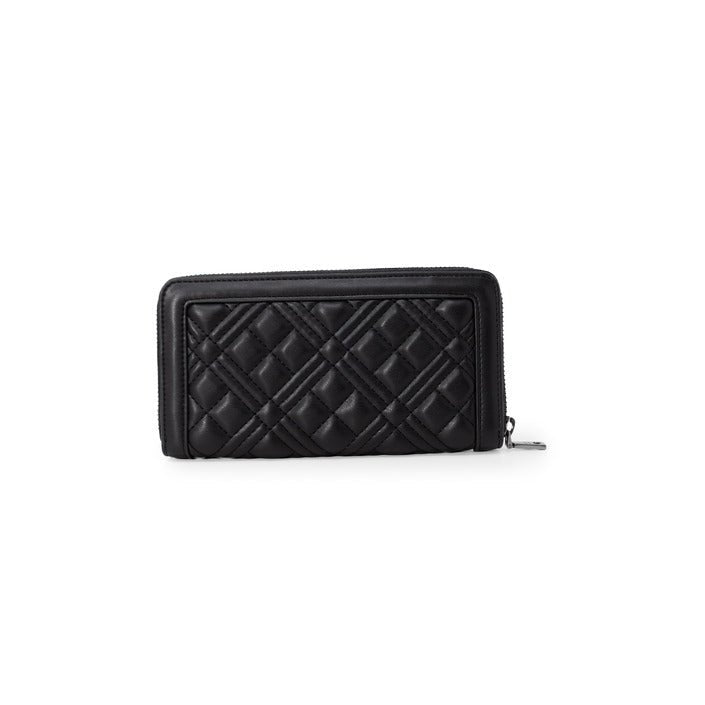 Love Moschino Love Quilted Zip Around Wallet Black - Princess Attitude