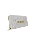 Love Moschino Love Quilted Zip Around Wallet White - Princess Attitude