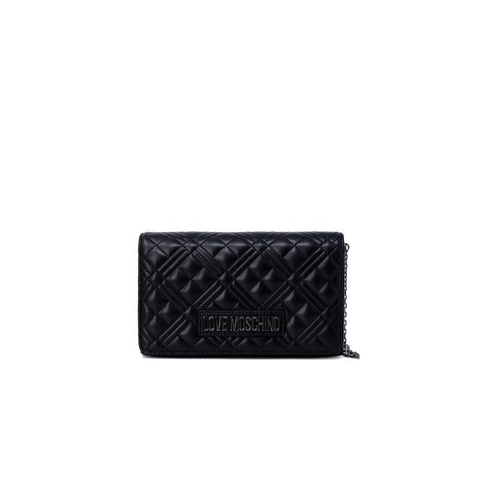 Love Moschino Matelassé Chain Strap Clutch Bag Black - Princess Attitude