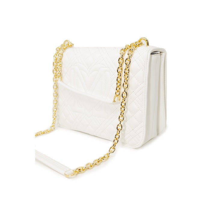 Love Moschino Quilted Chain Strap Shoulder Bag White - Princess Attitude