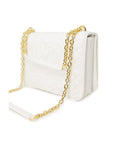 Love Moschino Quilted Chain Strap Shoulder Bag White - Princess Attitude