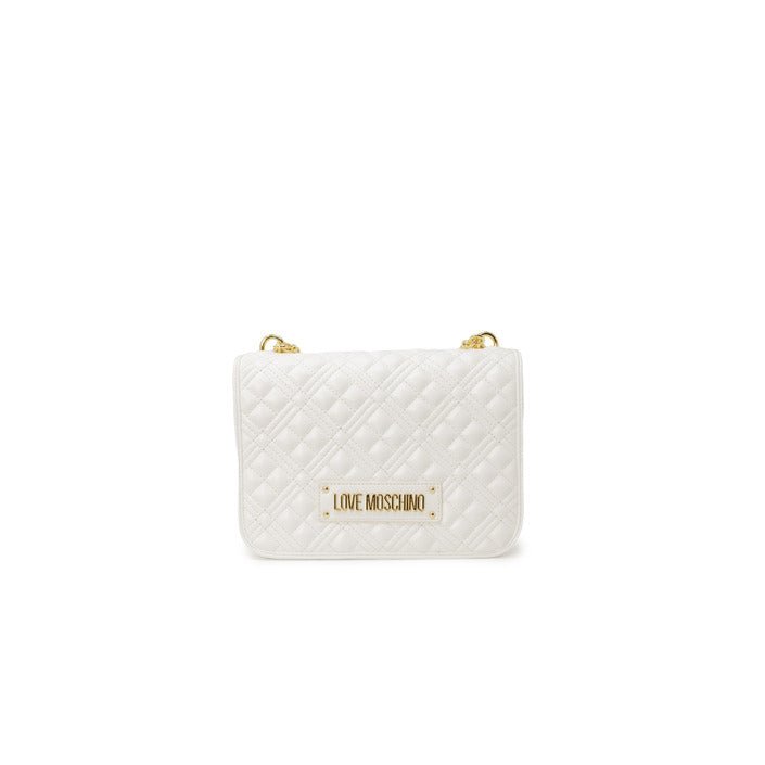 Love Moschino Quilted Chain Strap Shoulder Bag White - Princess Attitude