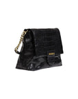 Love Moschino Super Soft Croco Shoulder Bag Black - Princess Attitude