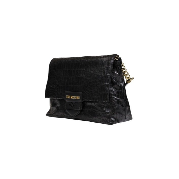 Love Moschino Super Soft Croco Shoulder Bag Black - Princess Attitude