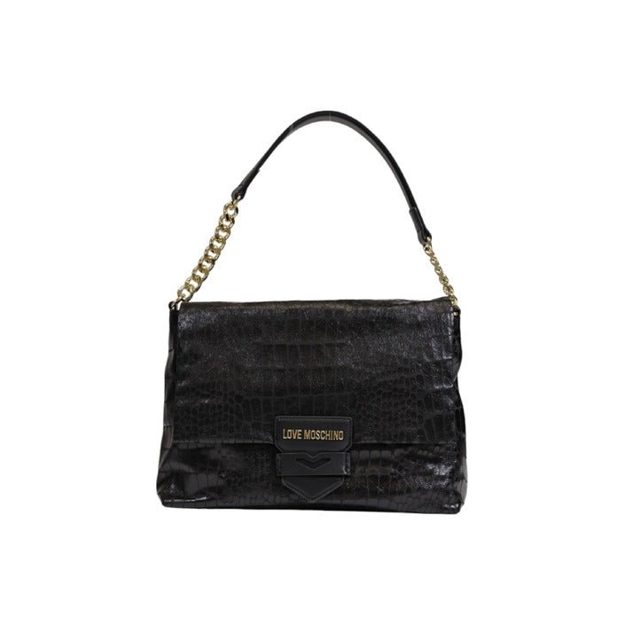 Love Moschino Super Soft Croco Shoulder Bag Black - Princess Attitude