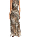 Ganni - Maxi Chiffon Animal Print Dress