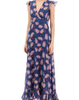 Saloni - Maxi Cotton And Silk Emma Dress.