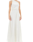 Max Mara - Maxi One-Shoulder Silk Satin Dress