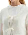 Ganni - Mohair Cardigan With Bow Accents