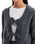 Ganni - Mohair Cardigan With Bow Accents