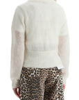 Ganni - Mohair Cardigan With Bow Accents