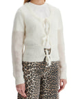 Ganni - Mohair Cardigan With Bow Accents