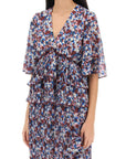 Ganni - Pleated Blouse With Floral Motif