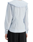 Ganni - Poplin Shirt With Oversized Collar