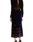 Saloni - "Printed Velvet Claudia Dress For