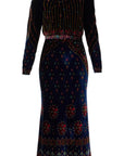 Saloni - "Printed Velvet Claudia Dress For