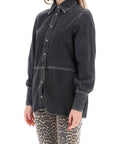 Ganni - Rhinestone Denim Shirt