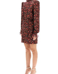 Saloni - Rina B Mini Dress In Jacquard Silk