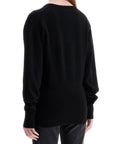 Toteme - Rws Wool Black Sweater With Deep V-Neck