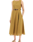 'S Max Mara - Amelie Midi Dress In Cotton And Linen - Princess Attitude