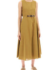 'S Max Mara - Amelie Midi Dress In Cotton And Linen - Princess Attitude