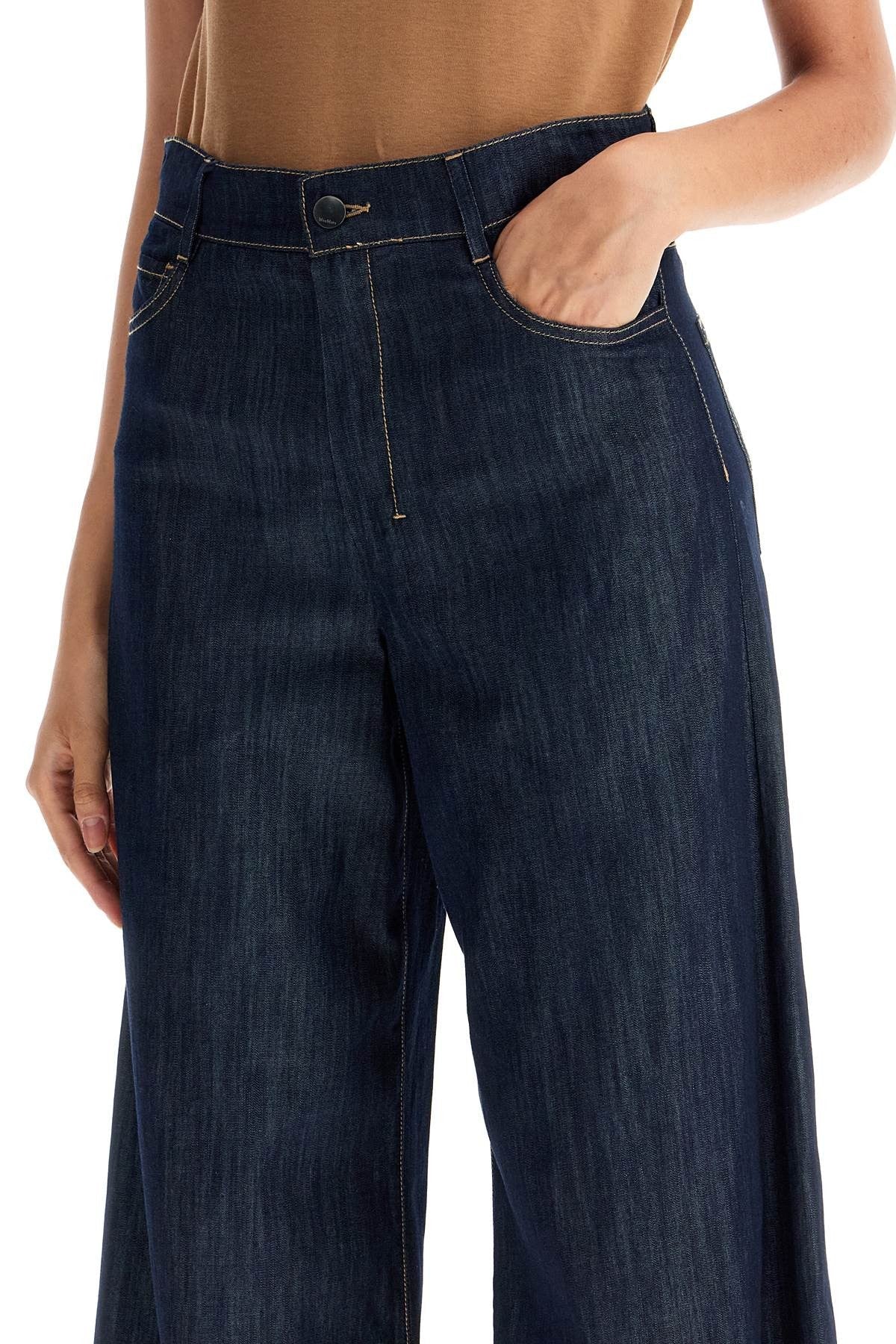 'S Max Mara - Cropped Chambray Pants In - Princess Attitude