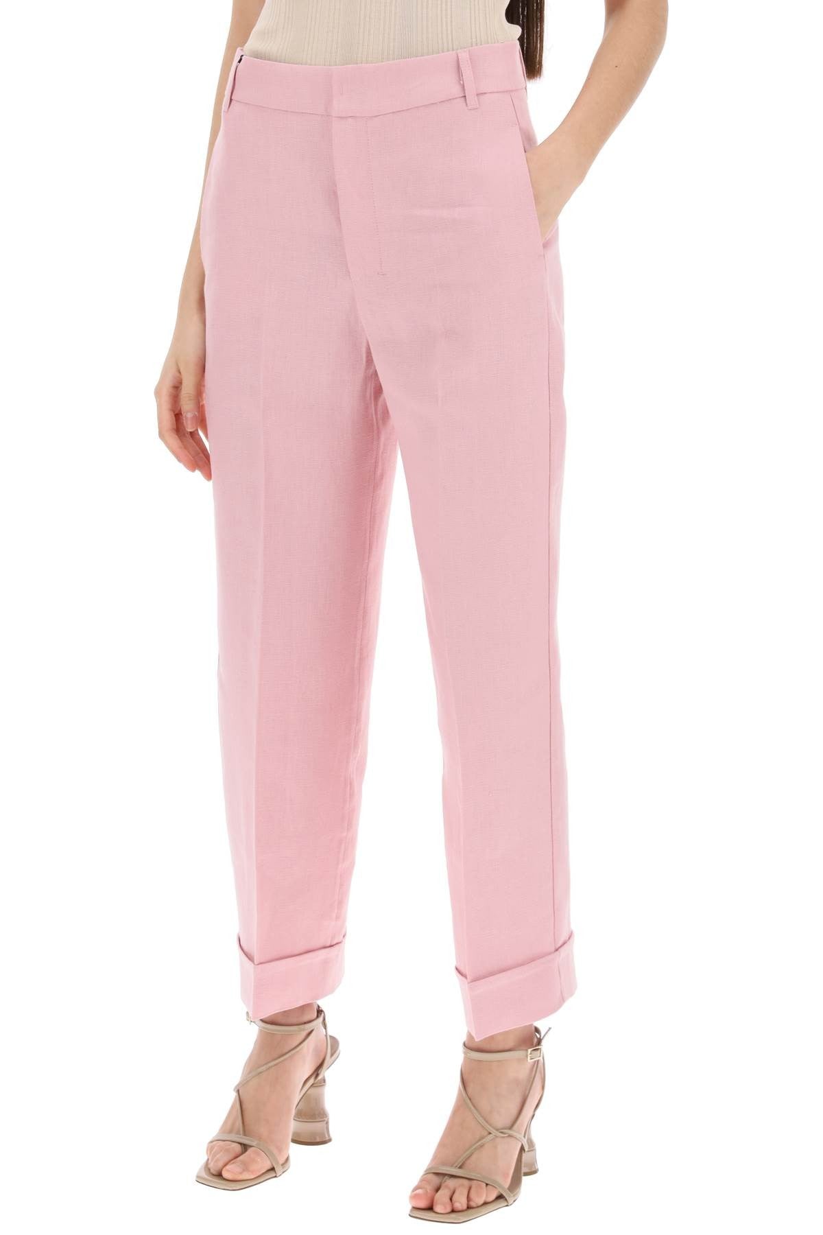 'S Max Mara - 'Linen Cigarette Pants In 'Salix - Princess Attitude